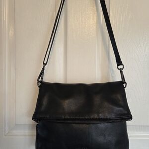 Black Leather Crossbody Bag